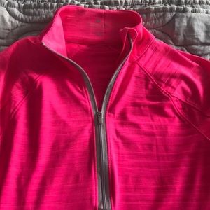Athleta Hot Pink Full-Zip Long Sleeve Top